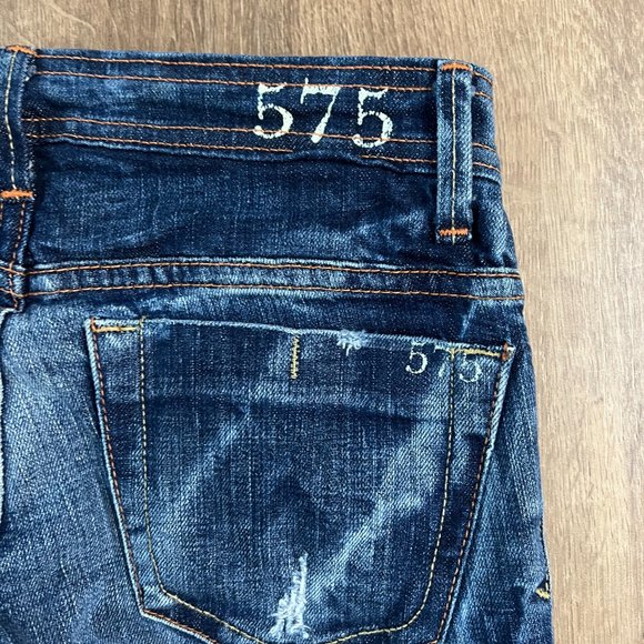 575 Denim Handmade in Los Angeles Designer Bootcut Distressed Jeans Sz 24 - Picture 13 of 13